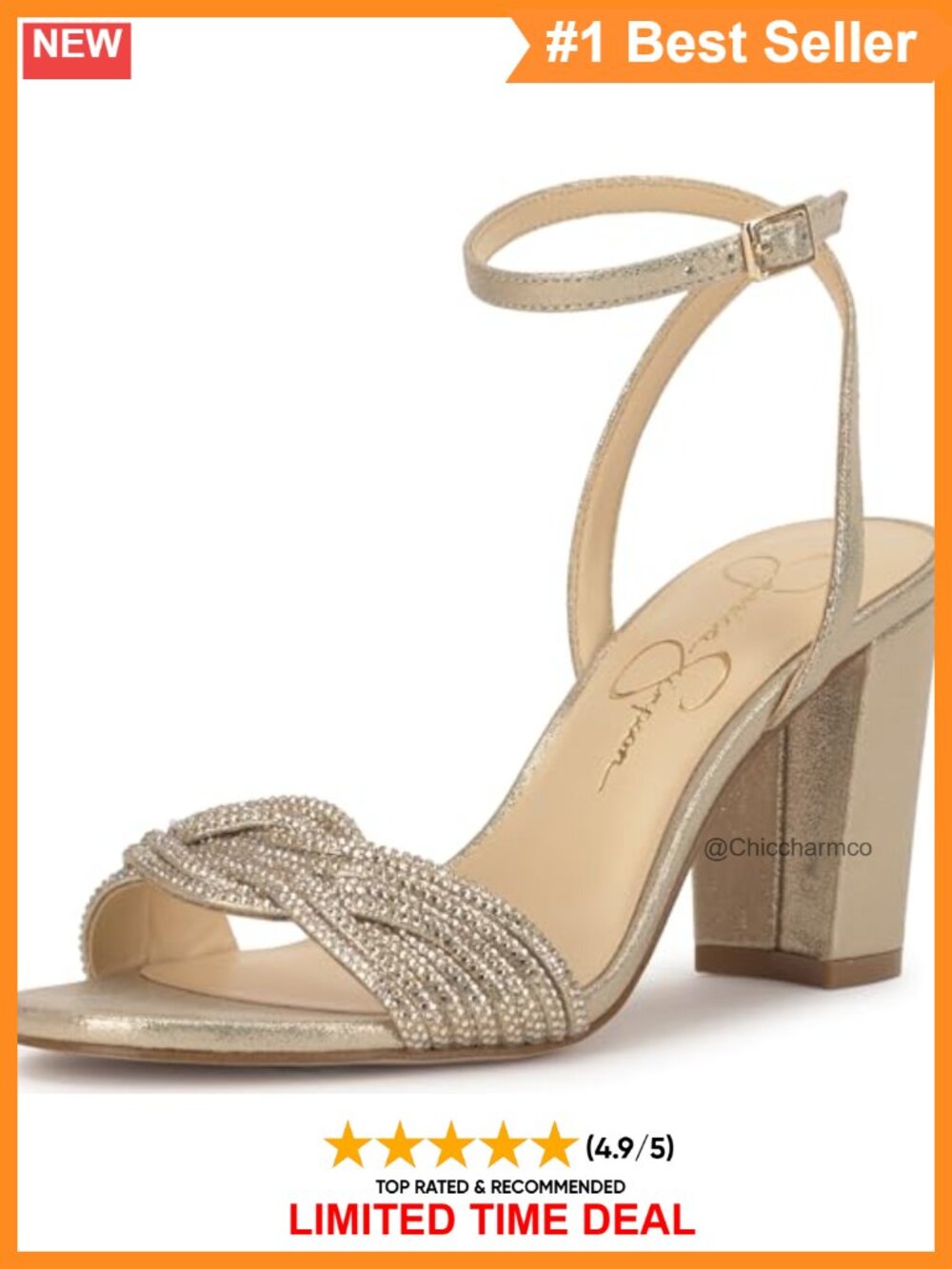 Jessica Simpson Sienea Block Heel Ankle Strap Open Toe Heeled Sandals